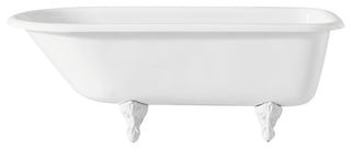 Cheviot Products Traditional Cast Iron Bathtub With Continuous Rolled Rim, White