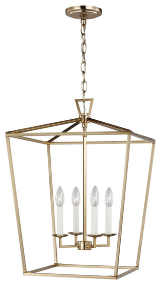 Dianna 4-Light Medium Lantern, Satin Brass