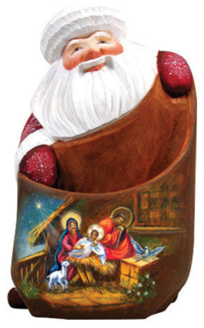 Devotional Holy Family, Woodcarved Figurine