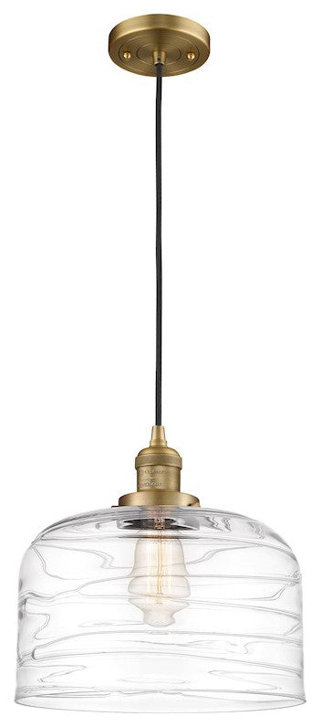 INNOVATIONS 201C-BB-G713-L 1-Light Mini Pendant Brushed Brass