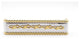 Barbed Wire With Roped Edge Pull, Nickel and Gold