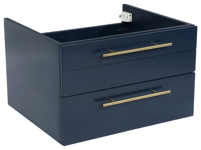 Fresca Lucera Royal Blue Wall Mount Undermount Sink Modern Bathroom Cabinet