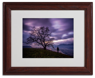 'The Tree of Love Grenoble' Matted Framed Canvas Art by Mathieu Rivrin