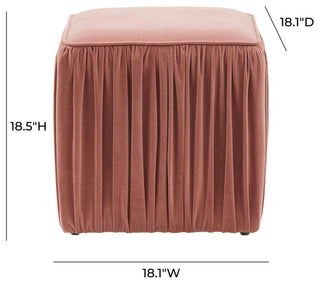 TOV Furniture Morgan Mauve Pleated Ottoman