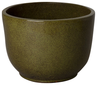 Tropical Green Round Ceramic Planter