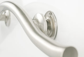 30" Maverick Double Arched Curved/Wave Bathroom Shower Grab Bar, Satin