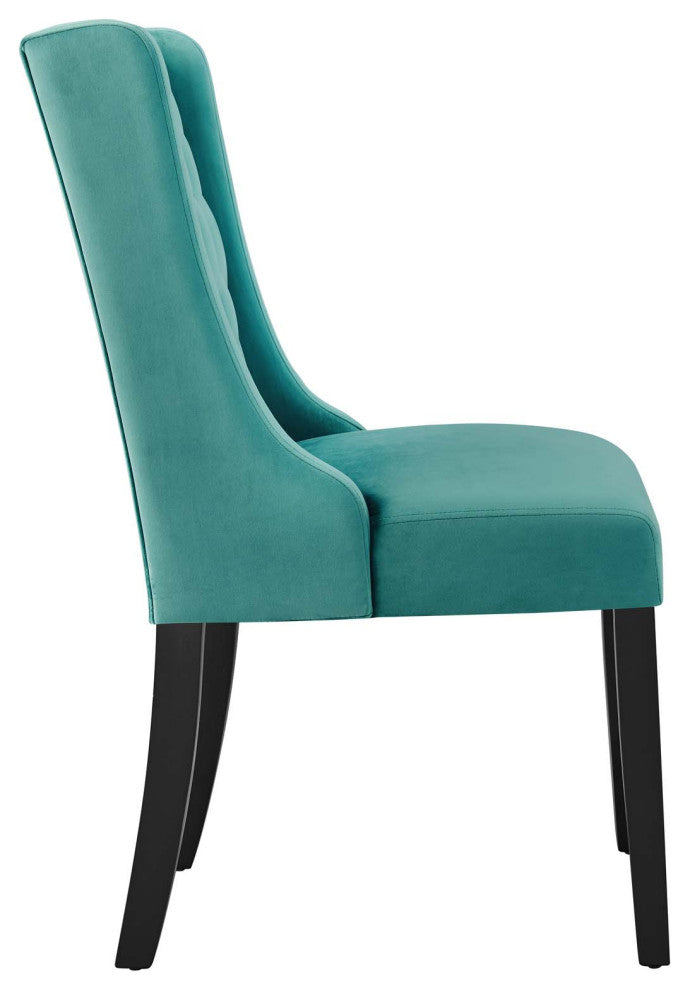 Baronet Performance Velvet Dining Chairs, Set of 2, Teal