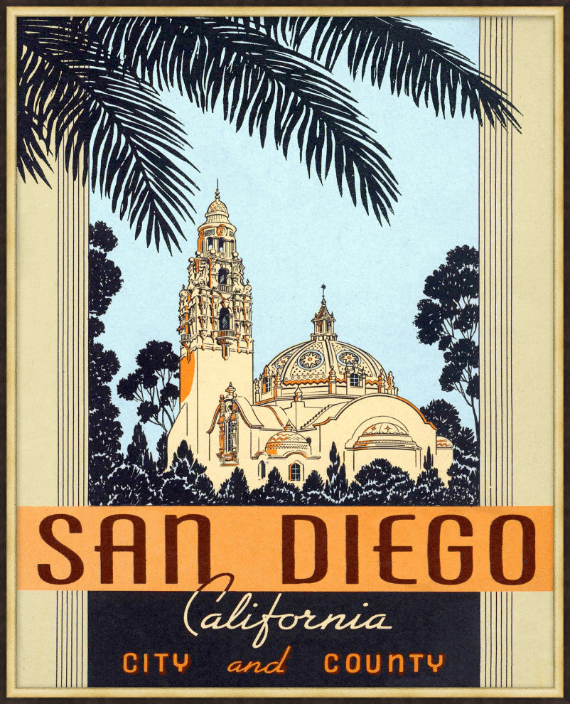 San Diego, Giclee Reproduction Artwork