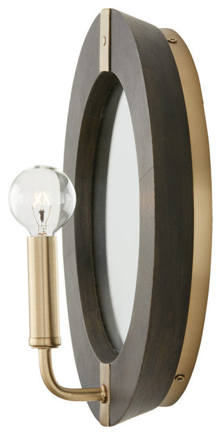 Capital Lighting 647311 Finn 12" Tall Wall Sconce - Black Stain / Matte Brass