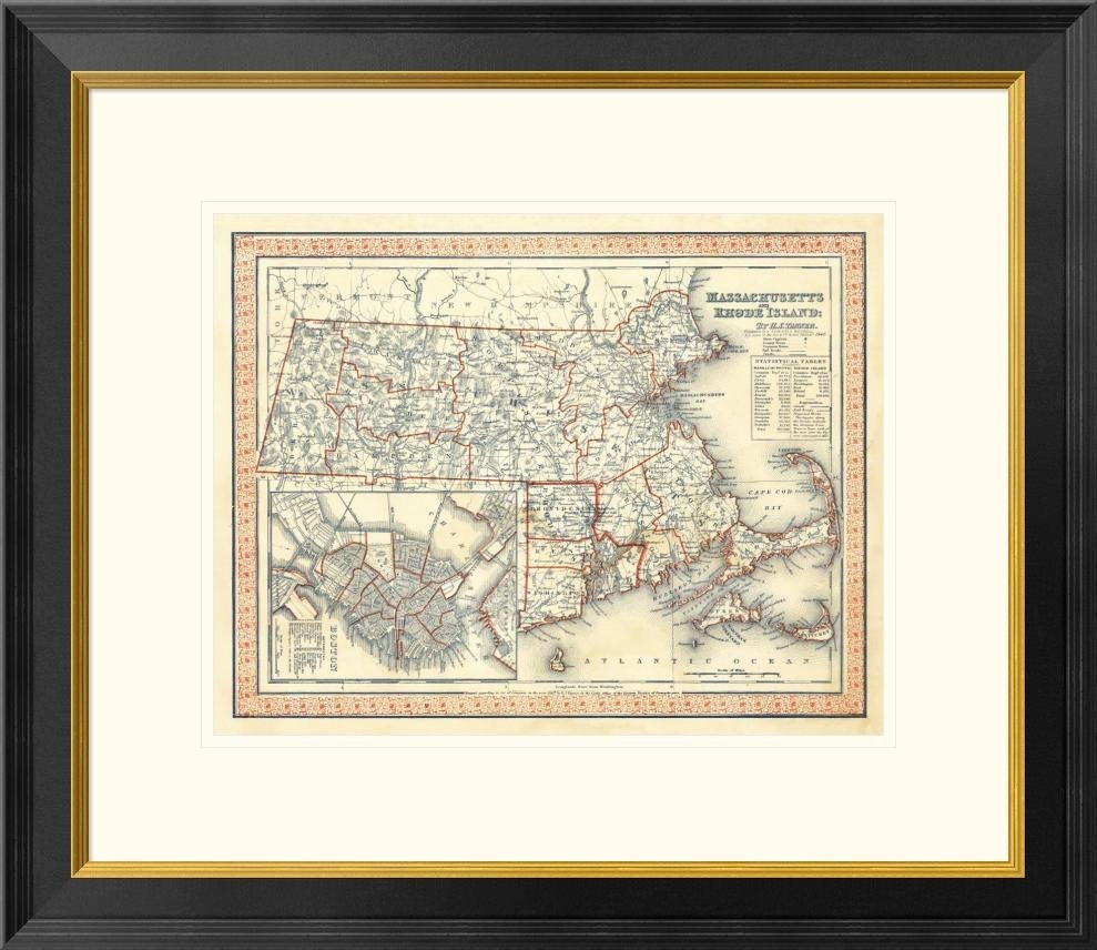 "Massachusetts, Rhode Island, 1846"  by Henry S. Tanner, 26x23"