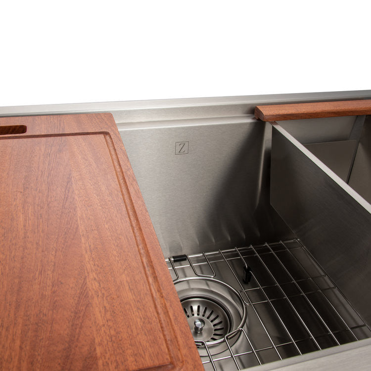 ZLINE Undermount Single Bowl Sink in Stainless Steel with Accessories