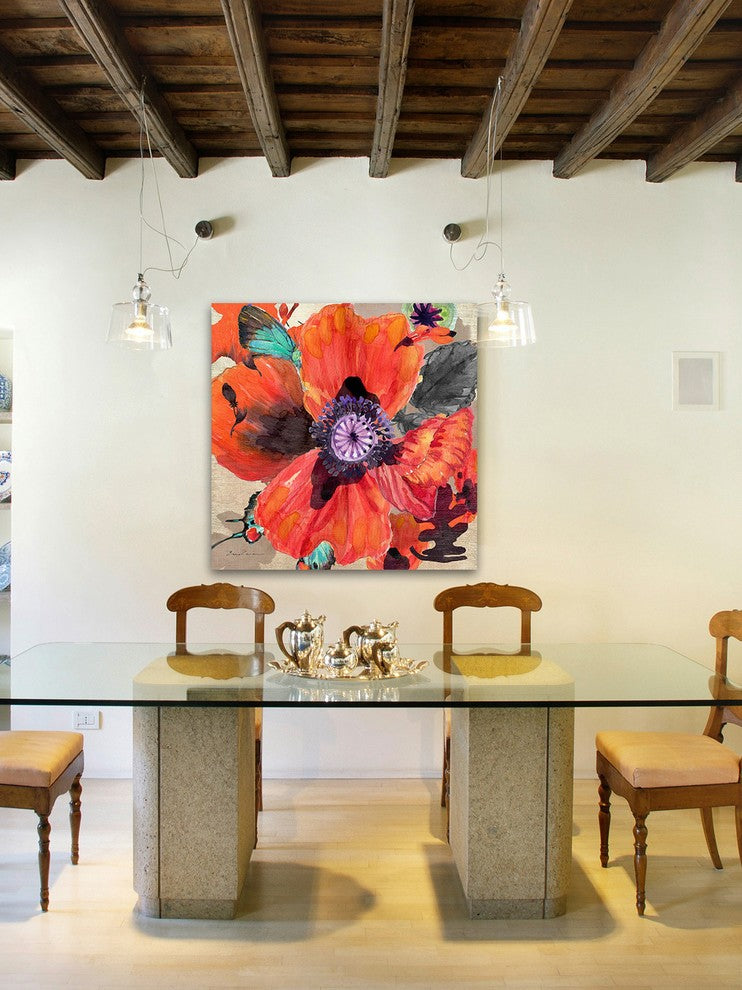 "Poppy" Painting Print on Wrapped Canvas