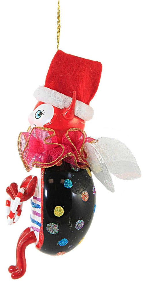 De Carlini Juggler Ladybug Rings Glass Ornament Italian Insect Bug A52492