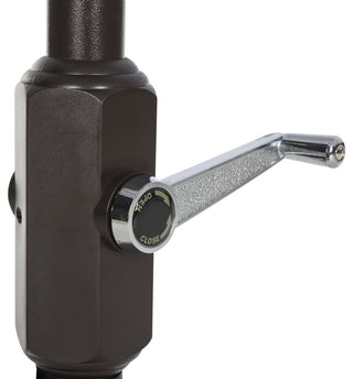 Safavieh Outdoor Zimmerman 9ft Double Top Market Umbrella Navy/White