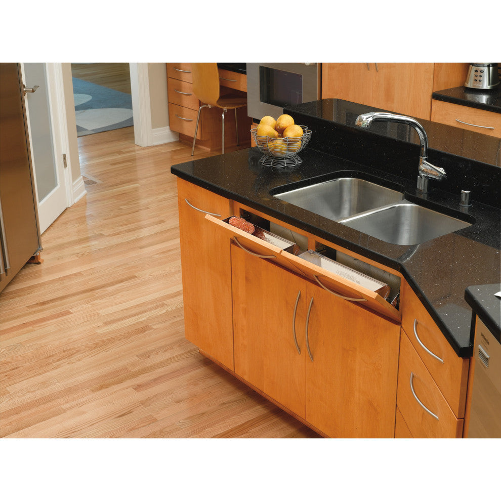 Stainless Steel Slim Tip-Out Trays for Sink Base Cabinets, 16"