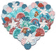 Costal Heart Door Ornament