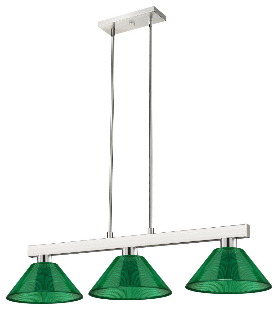 Zlite 152BN-ARG 3-Light Billiard Light, Green