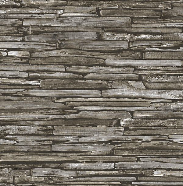 Stacked Slate Wallpaper, Green, Bolt