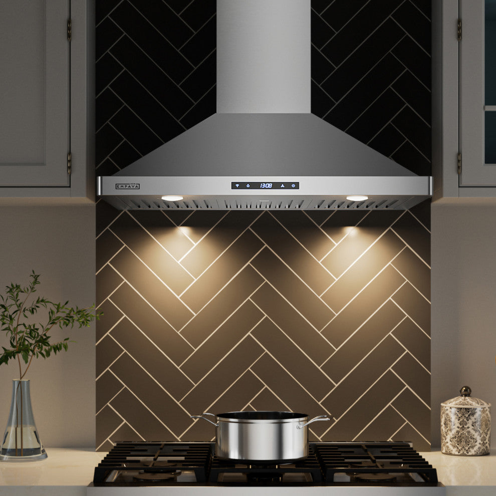 Empava 30" 380 CFM Wall Mount Range Hood With Ducted Exhaust Vent