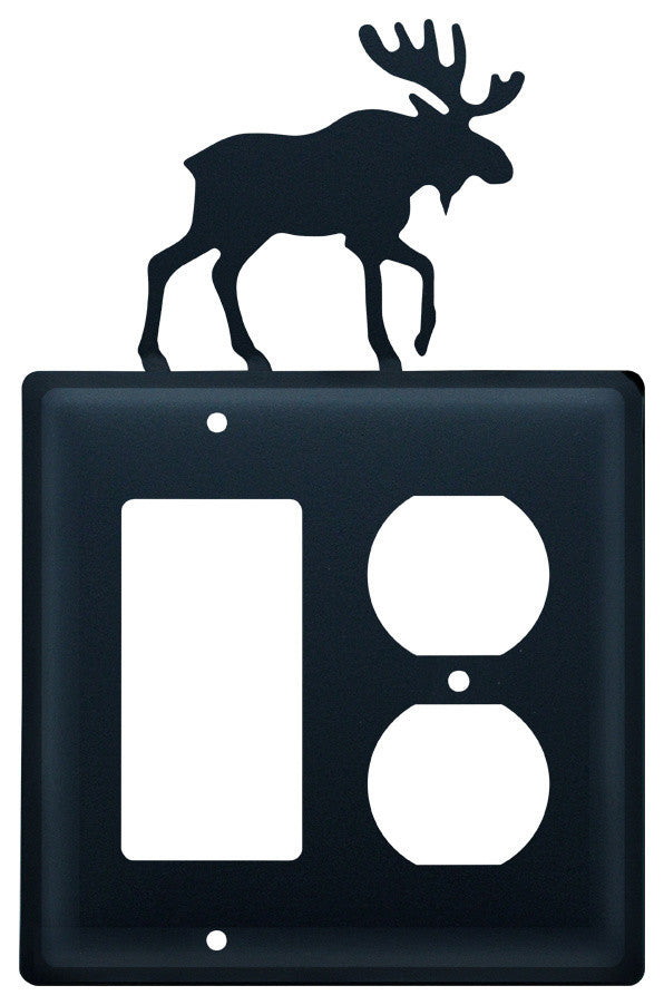 Single GFI and Outlet Cover, Moose