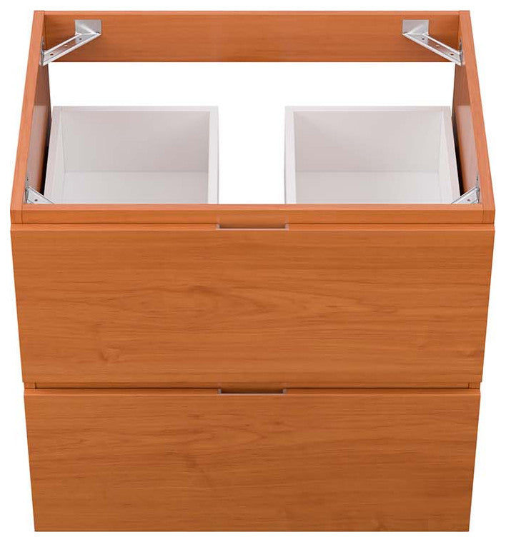 Scenic 24" Wall-Mount Bathroom Vanity Cabinet, Cherry Walnut