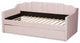 Zaida Modern Glam Trundle Daybed, Pink, Twin