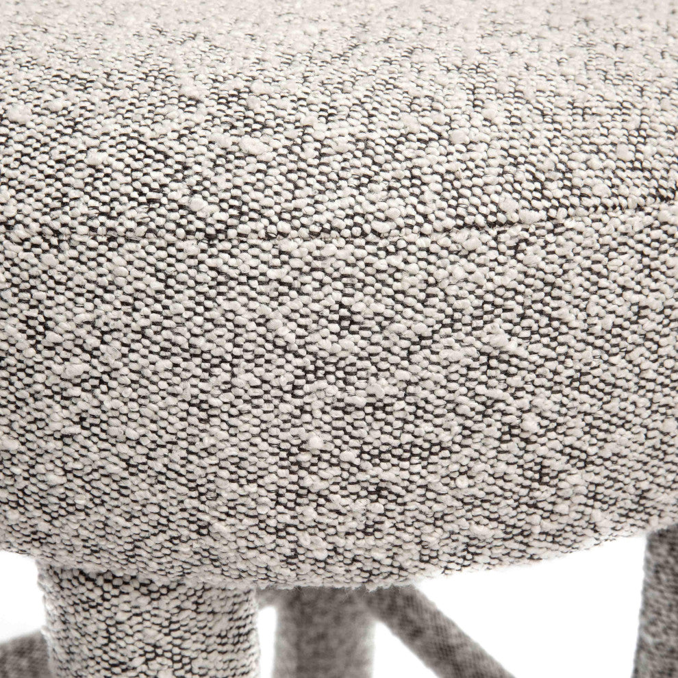 Carmel Black and White Boucle Counter Stool Black,White