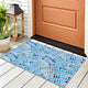 Indoor/Outdoor Seabreeze SZ7 Indigo Machine Washable 1'8" x 2'6" Rug