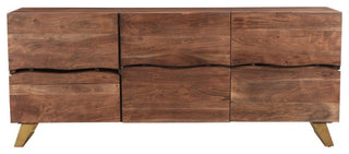 Timbergirl Seesham Live Edge Sideboard with Gold Legs