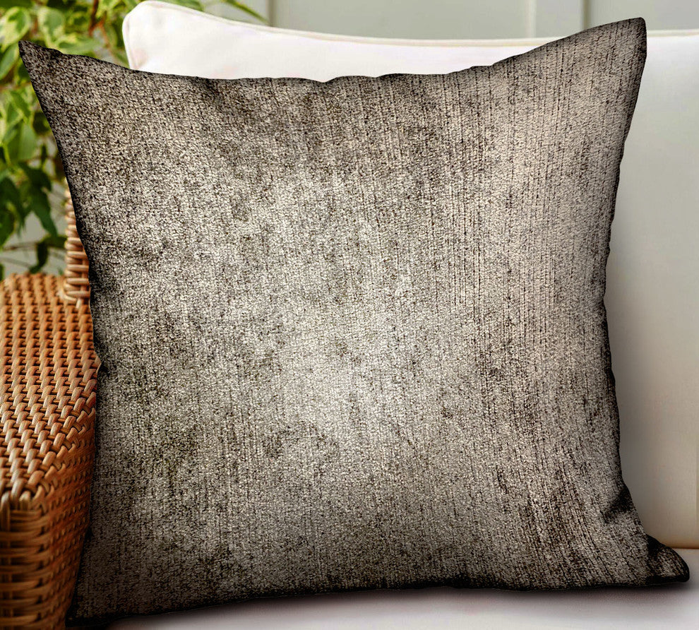 Plutus Harbor Sky Brown Solid Luxury Outdoor/Indoor Throw Pillow, 16"x16"