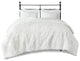 Madison Park Norfolk Embroidered Floral Plush Fur Comforter Mini Set, Ivory