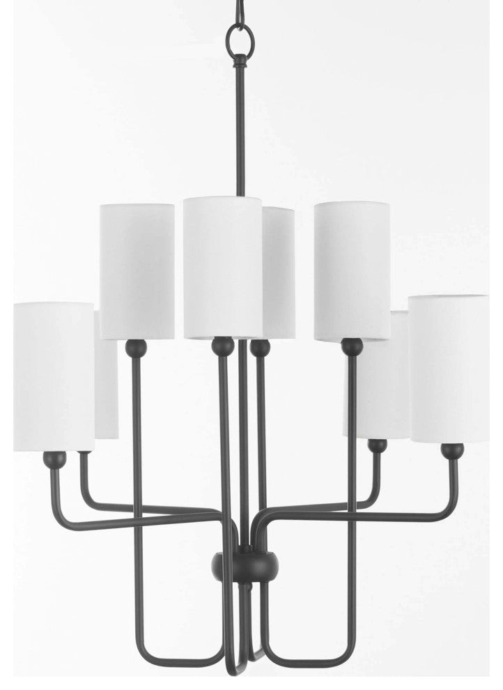 Quorum International 698-8 Charlotte 8 Light 30"W Chandelier - Aged Brass
