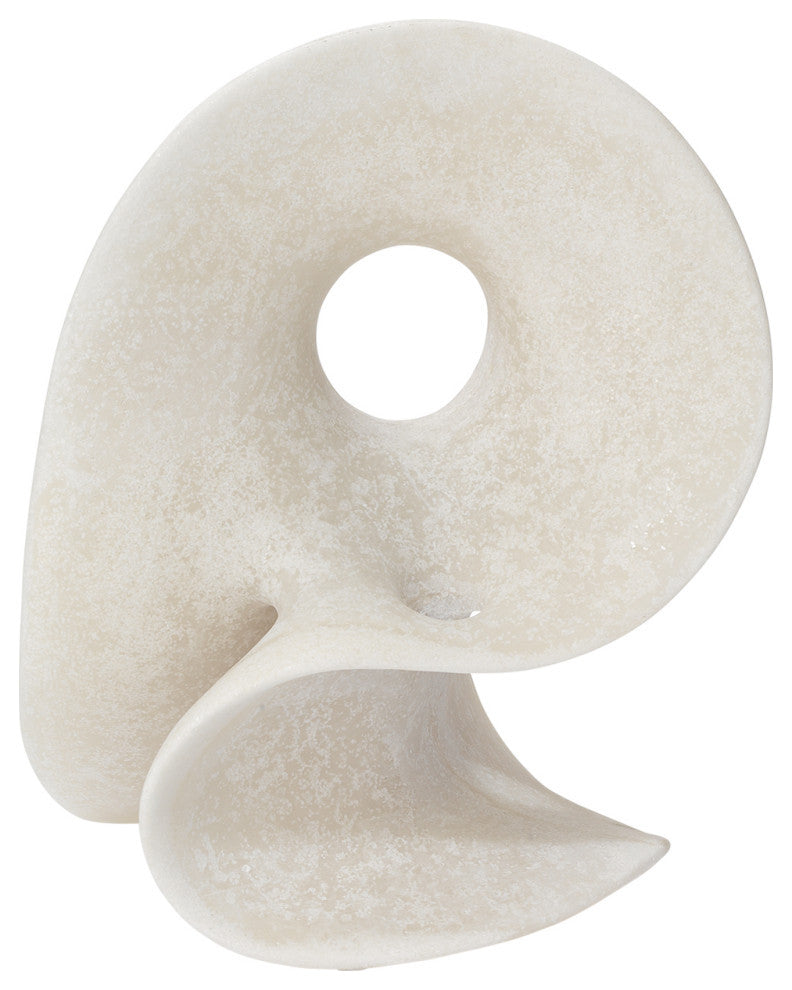 Amorphous Table Object, Small, Off White Resin