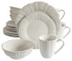 Chloe 16 Piece Dinnerware Set, Service for 4, White