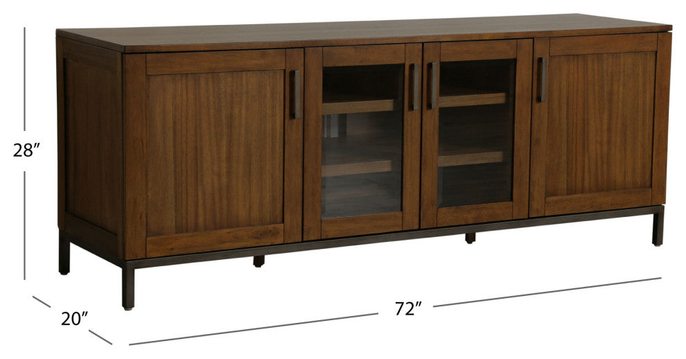Liberty Wood Media Console, Walnut Brown
