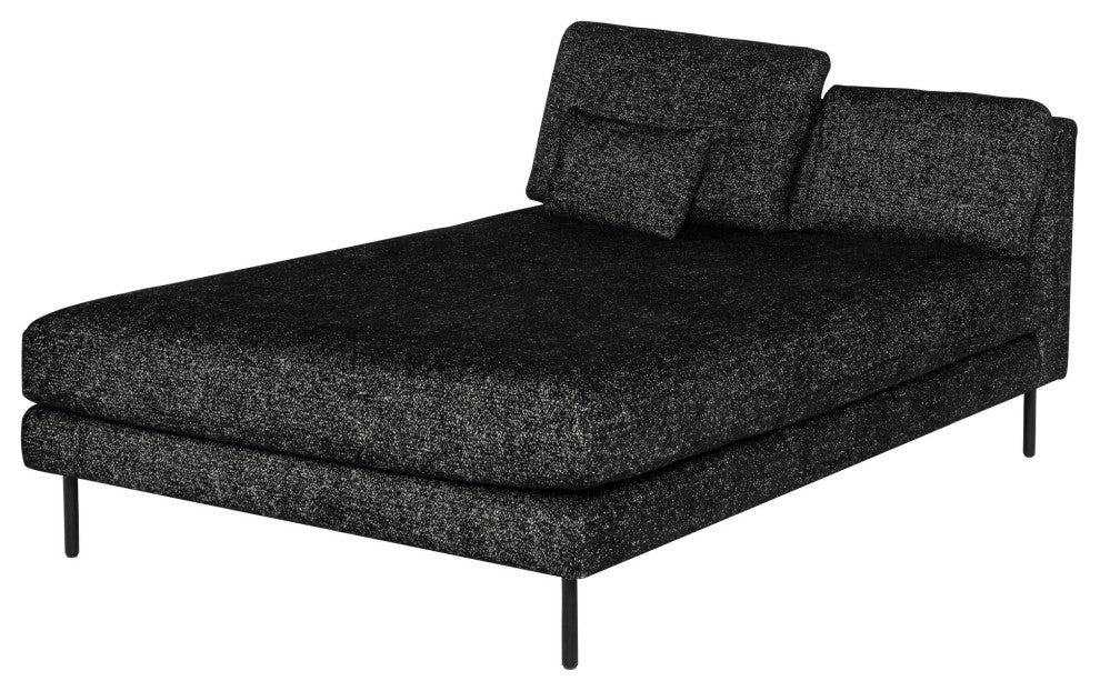 Gigi Salt & Pepper Fabric  Modular Sofa Chaise