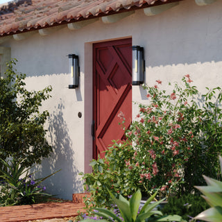 Brighton Park 18"H Outdoor Wall Light Textured Black