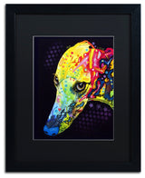 Dean Russo 'Greyhound' Framed Art, Black Frame, 16"x20", Black Matte