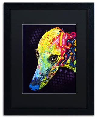 Dean Russo 'Greyhound' Framed Art, Black Frame, 16"x20", Black Matte