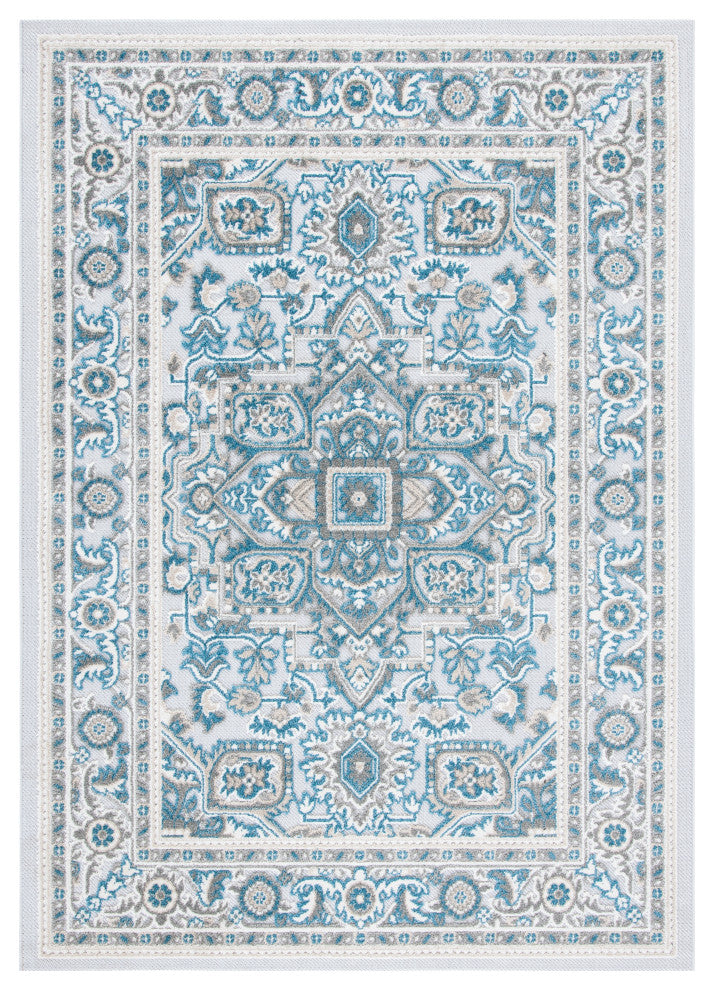 Safavieh Indoor-Outdoor Cabana Collection, CBN680 Rug, Navy/Grey, 3'x5'