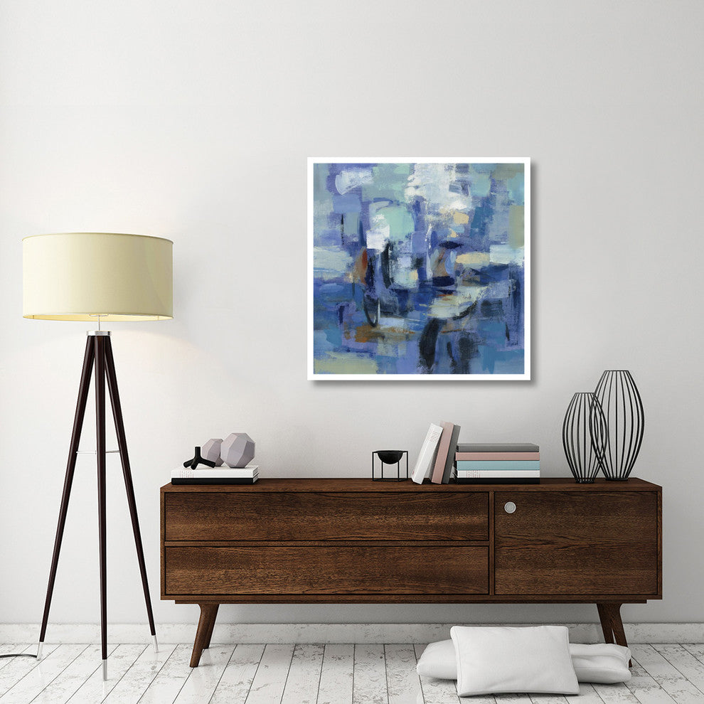 "Ultramarine Wave II" Digital Paper Print by Silvia Vassileva, 38"x38"