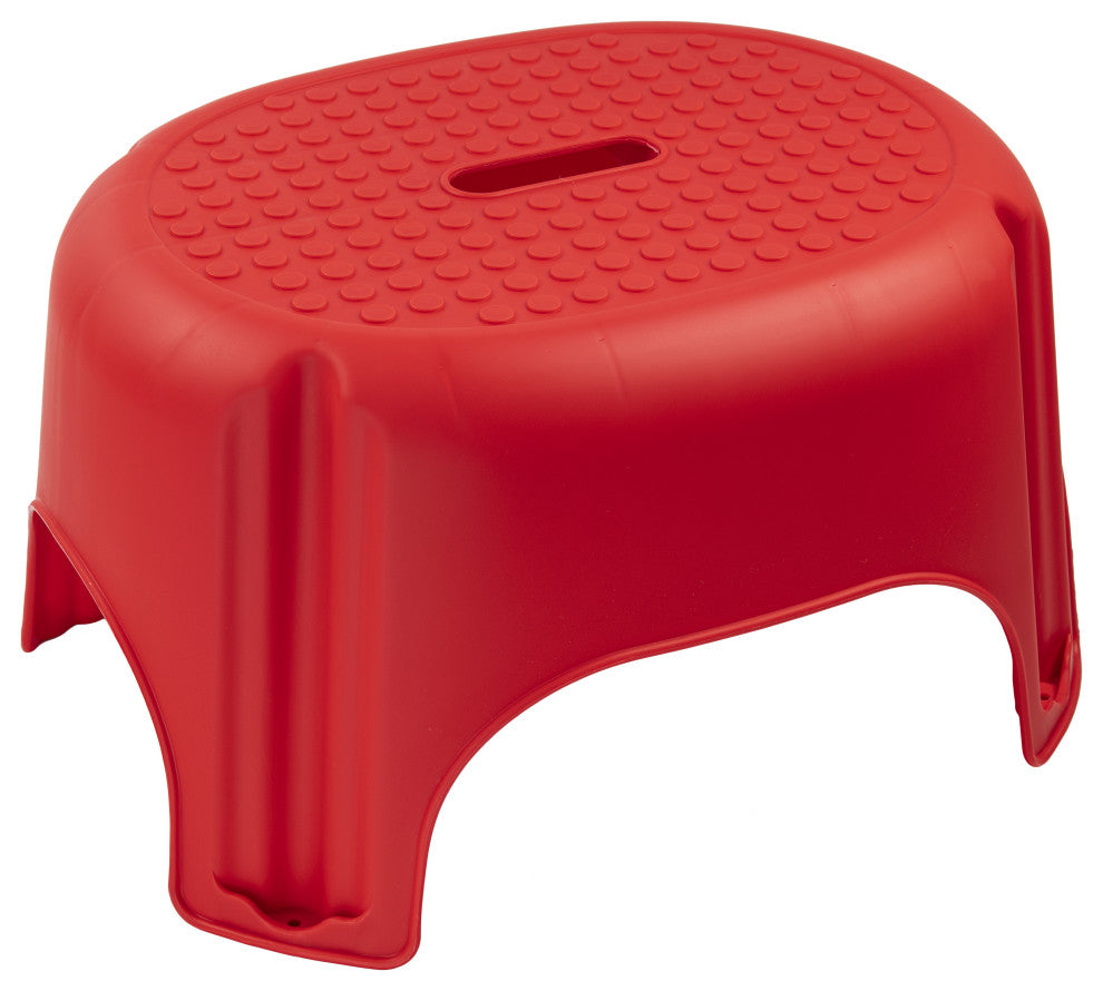 Plastic Lightweight Step Stool, 39-1232, Red