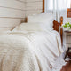 Porto Matelasse Comforter Set, 3PC, Vintage White, Super Queen