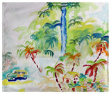 Betsy Drake Colorful Palms Fleece Throw