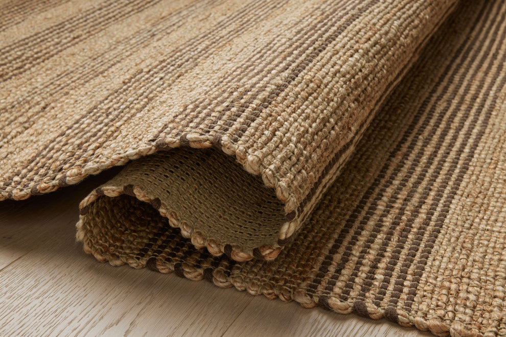 Chris Loves Julia x Loloi Judy Natural / Chocolate 2'-6" x 7'-6" Runner Rug
