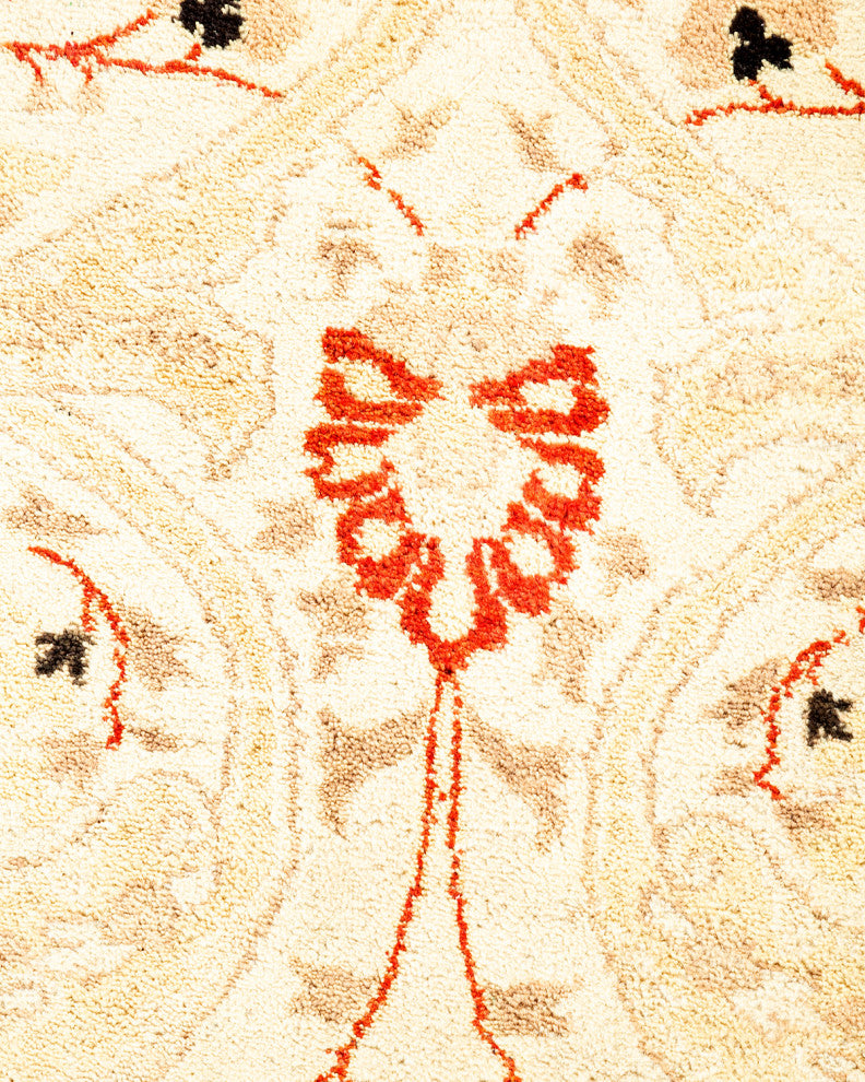 Mogul, One-of-a-Kind Hand-Knotted Area Rug Ivory, 4' 2" x 6' 1"