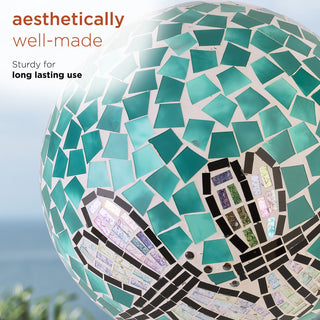 10" Mosaic Dragonfly Duo Gazing Globe