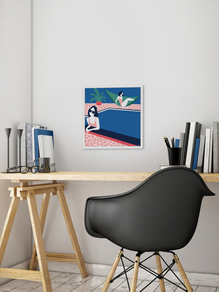 "Candid" Framed Painting Print, 18"x18"