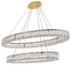 Madeleine Integrated LED Light Gold Chandelier Clear Royal Cut Crystal