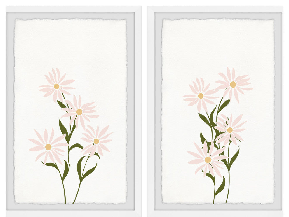 Happiness Blooms Diptych, Set of 2, 8x12 Panels